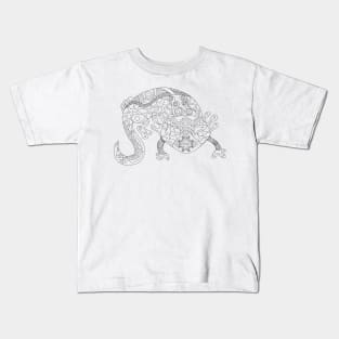 axolotl ajolote in xochimilco mexican pattern ecopop Kids T-Shirt